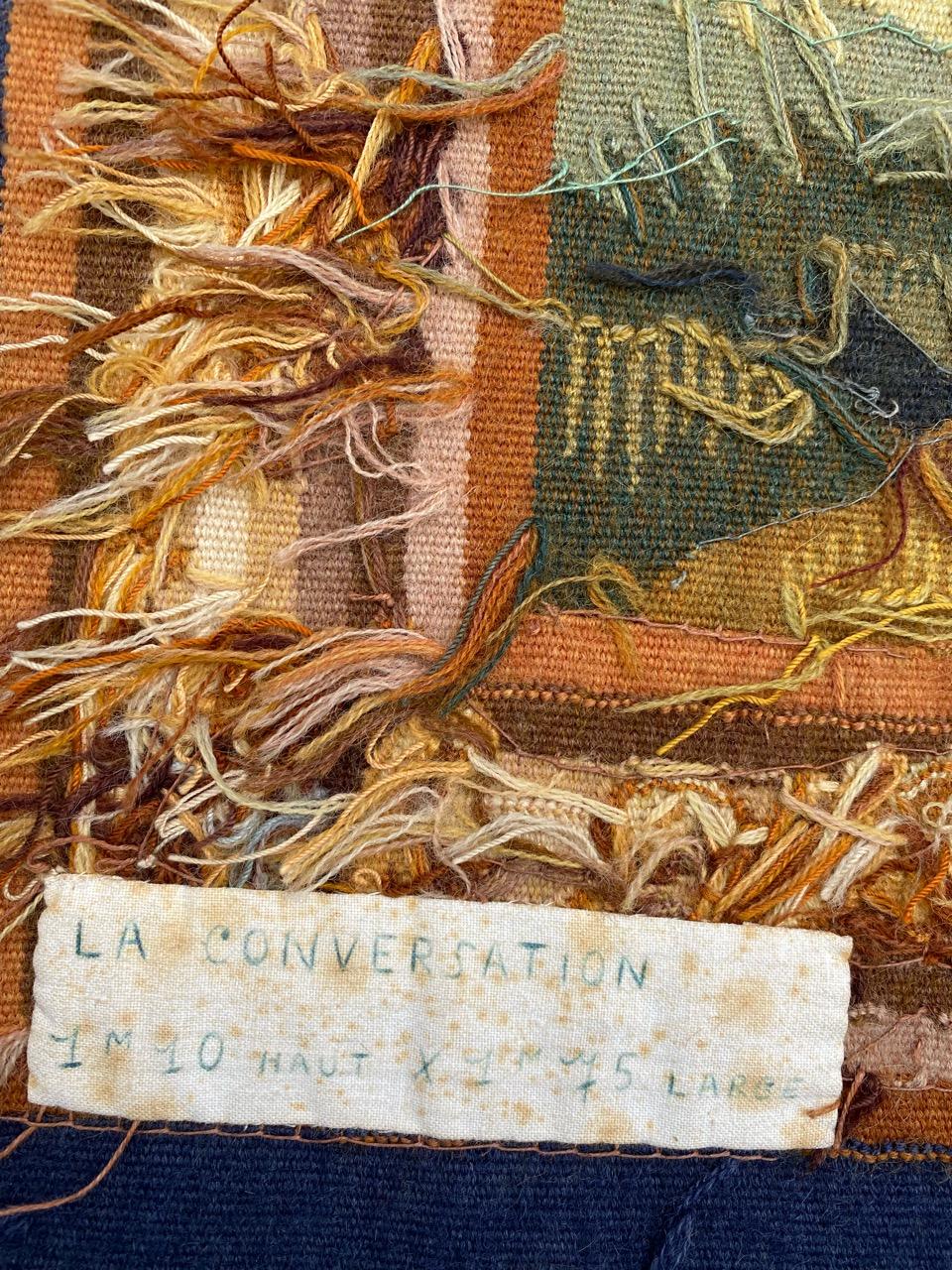 Jolie tapisserie d'Aubusson française vintage de Bobyrug en vente 11