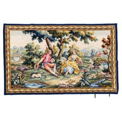 Pretty Vintage French Aubusson Tapestry