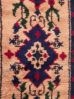 pretty vintage French Cogolin rug oushak design