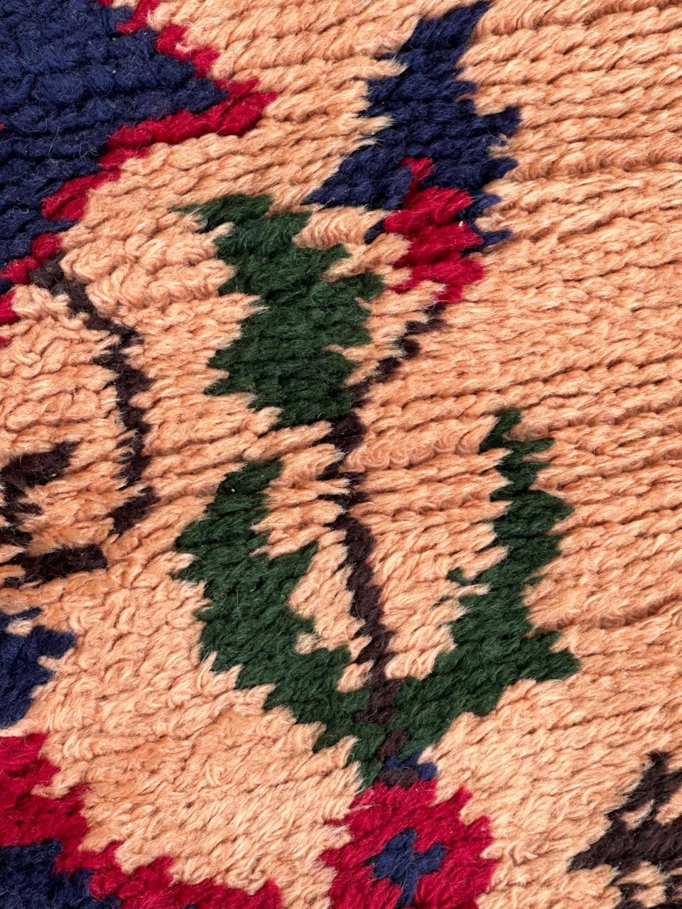 Schöner französischer Cogolin-Teppich im Oushak-Design im Vintage-Stil im Angebot 1