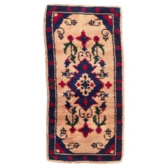 pretty vintage French Cogolin rug oushak design 