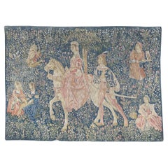 Bobyrug’s Vintage French Hand Printed Medieval Design Tapestry « Noble Amazon