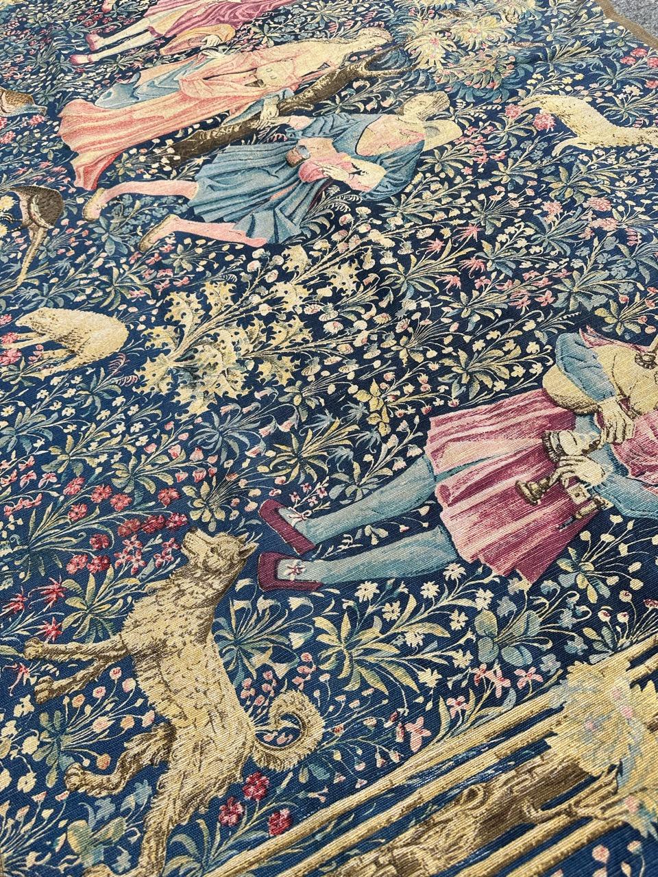 Jolie tapisserie française imprimée à la main intitulée « La danse » en vente 4