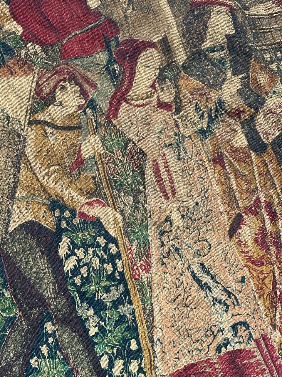 Jolie tapisserie française imprimée à la main, design de musée des Vendanges en vente 10