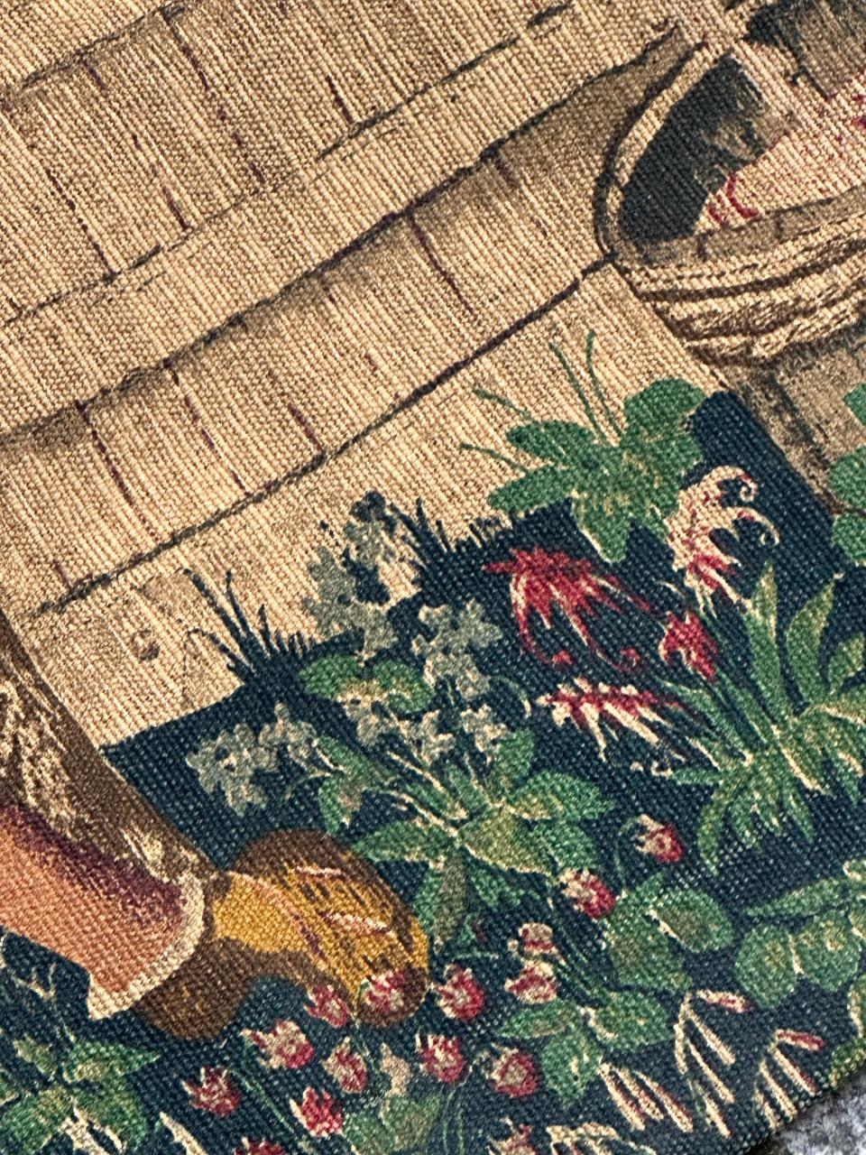 Jolie tapisserie française imprimée à la main, design de musée des Vendanges en vente 11