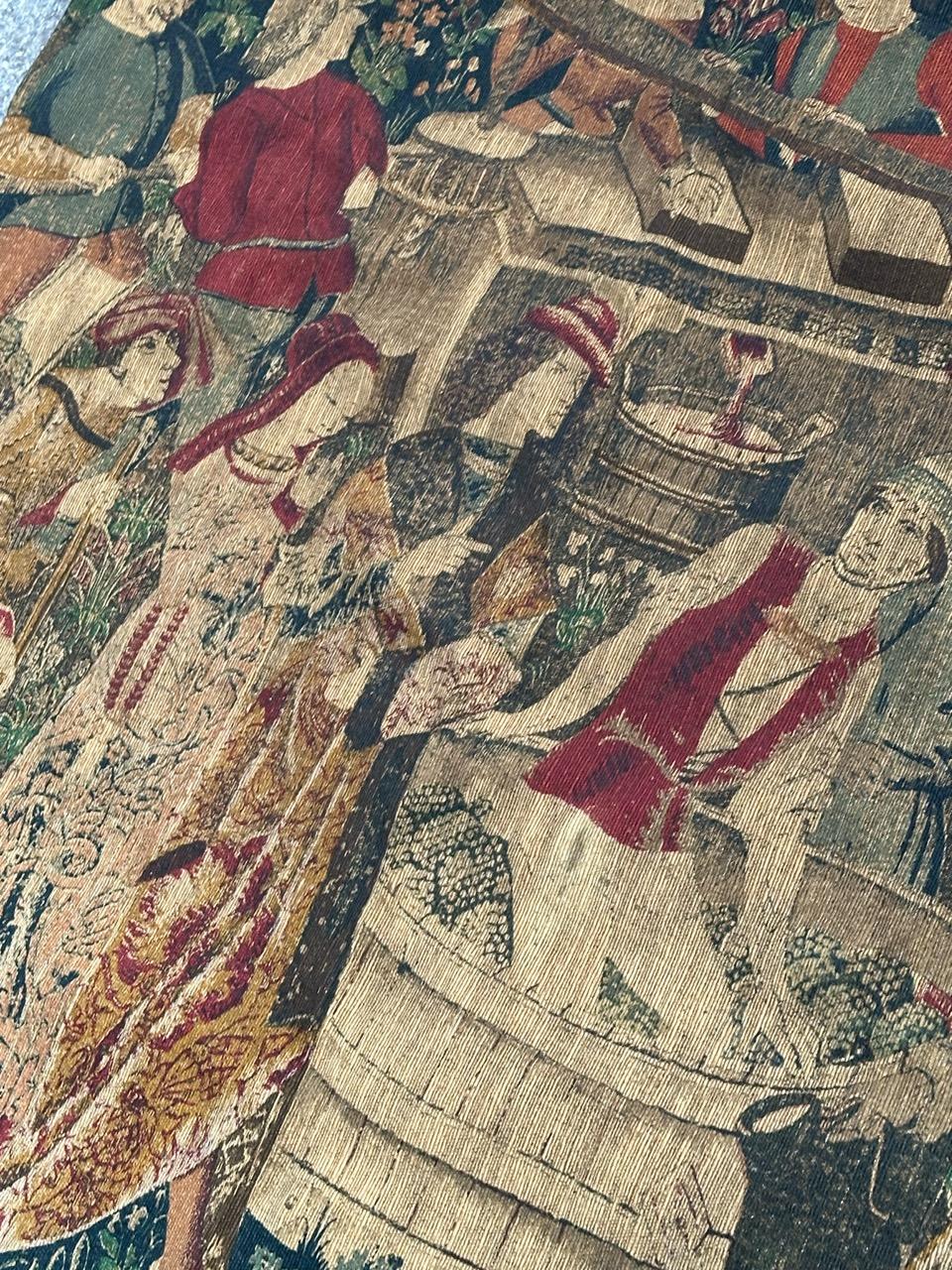 Peint à la main Jolie tapisserie française imprimée à la main, design de musée des Vendanges en vente