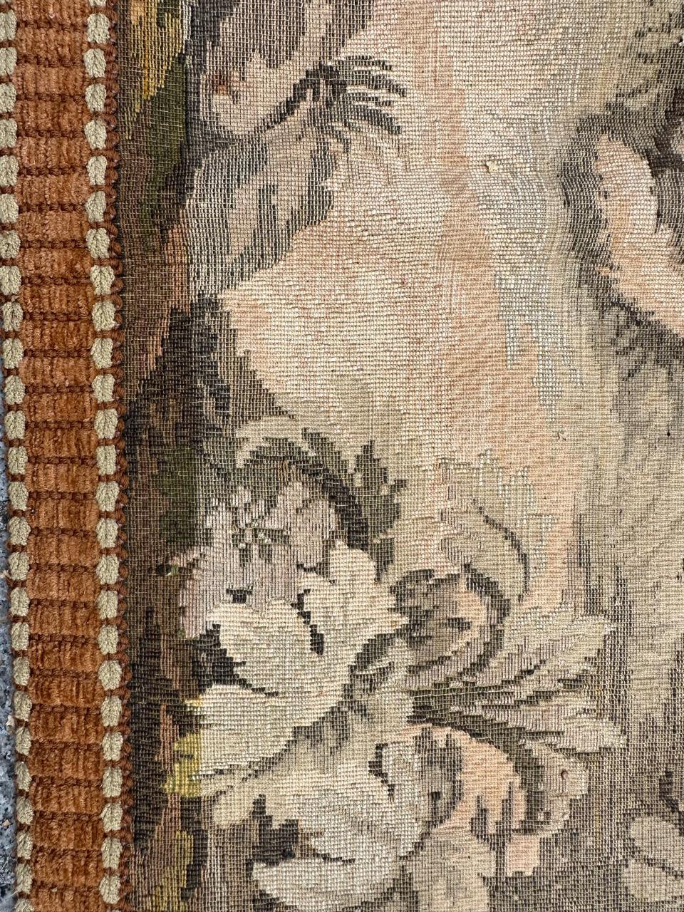 Schöner französischer Jacquard-Wandteppich im Aubusson-Stil im Vintage-Stil im Angebot 8