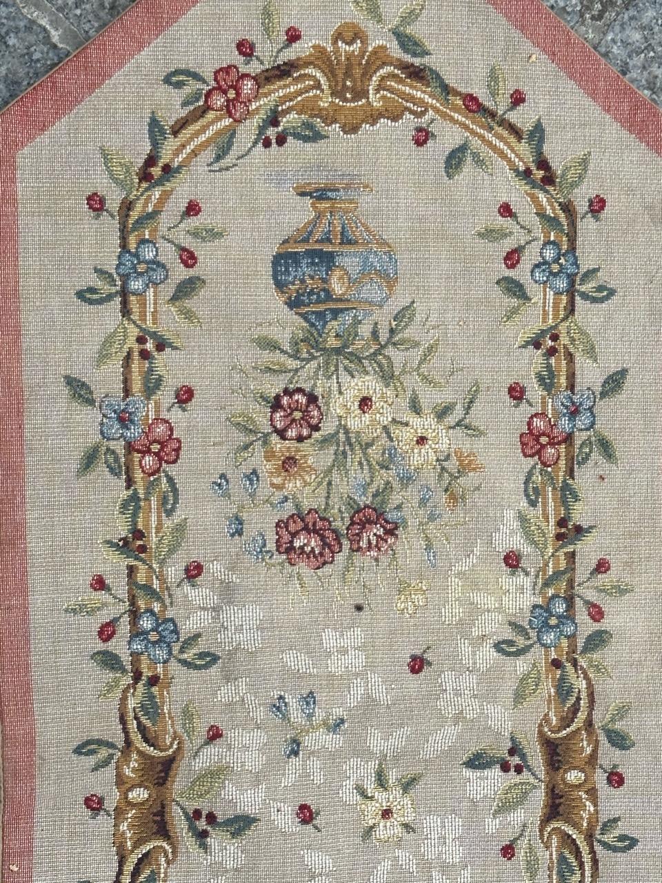 Schöner französischer Jacquard-Wandteppich im Aubusson-Stil im Vintage-Stil im Angebot 8