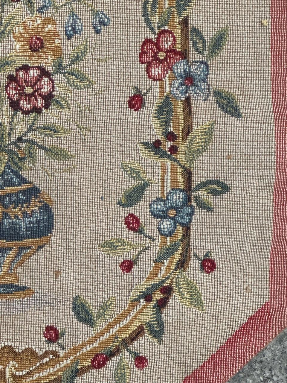 Schöner französischer Jacquard-Wandteppich im Aubusson-Stil im Vintage-Stil (20. Jahrhundert) im Angebot