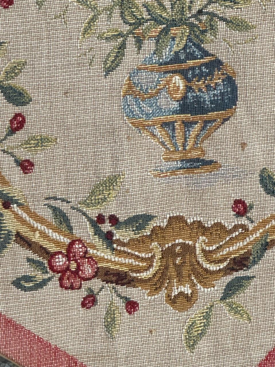 Schöner französischer Jacquard-Wandteppich im Aubusson-Stil im Vintage-Stil (Wolle) im Angebot