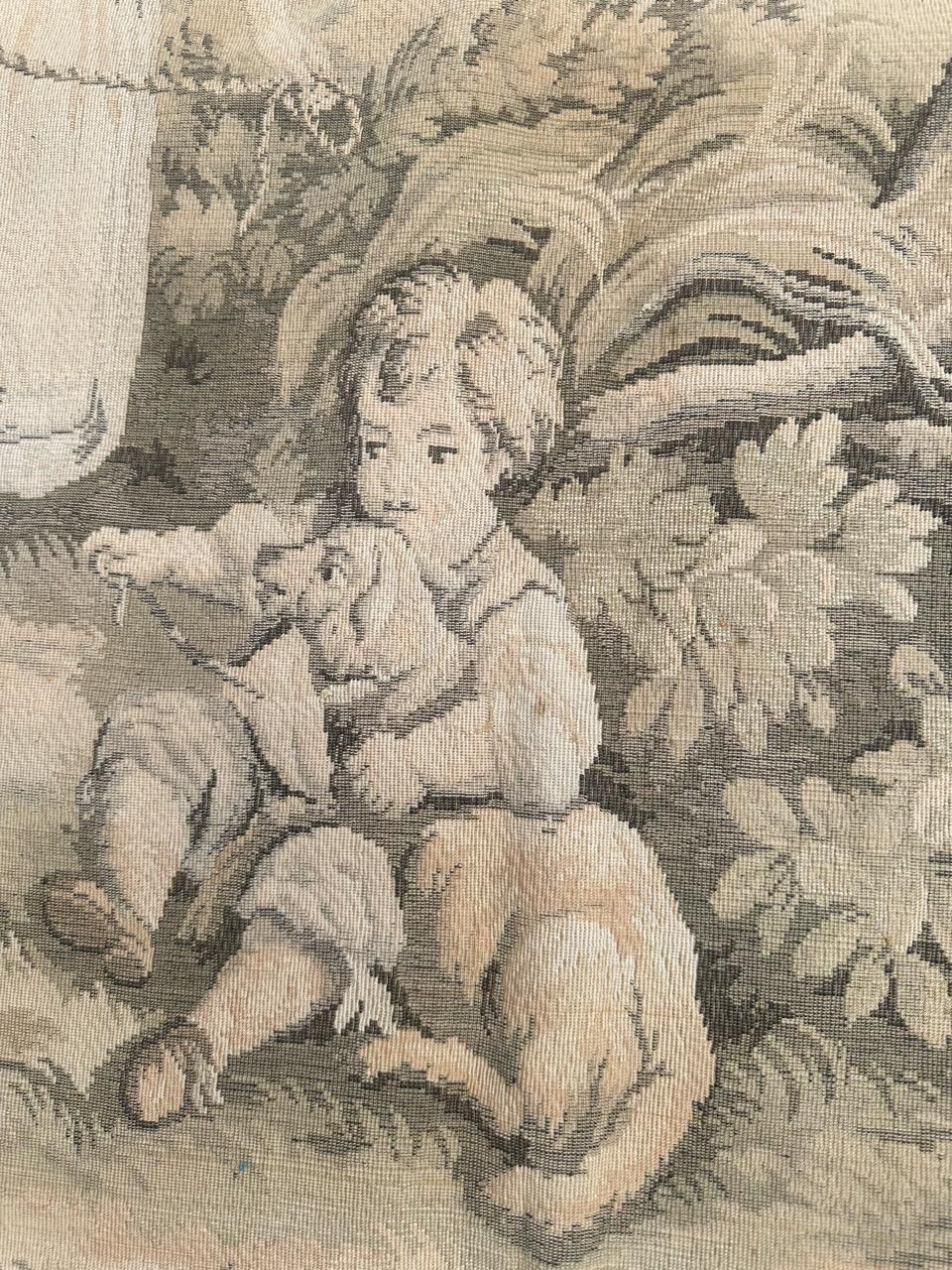 Schöner französischer Jacquard-Wandteppich im Aubusson-Stil im Vintage-Stil im Angebot 1