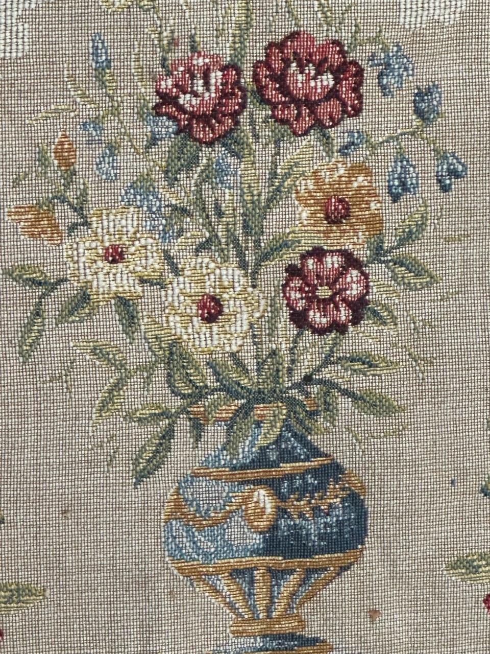 Schöner französischer Jacquard-Wandteppich im Aubusson-Stil im Vintage-Stil im Angebot 1