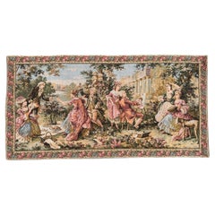 Bobyrug’s Pretty Antique French Jacquard Tapestry Aubusson style 
