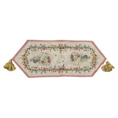 Bonito tapiz francés vintage de jacquard estilo Aubusson