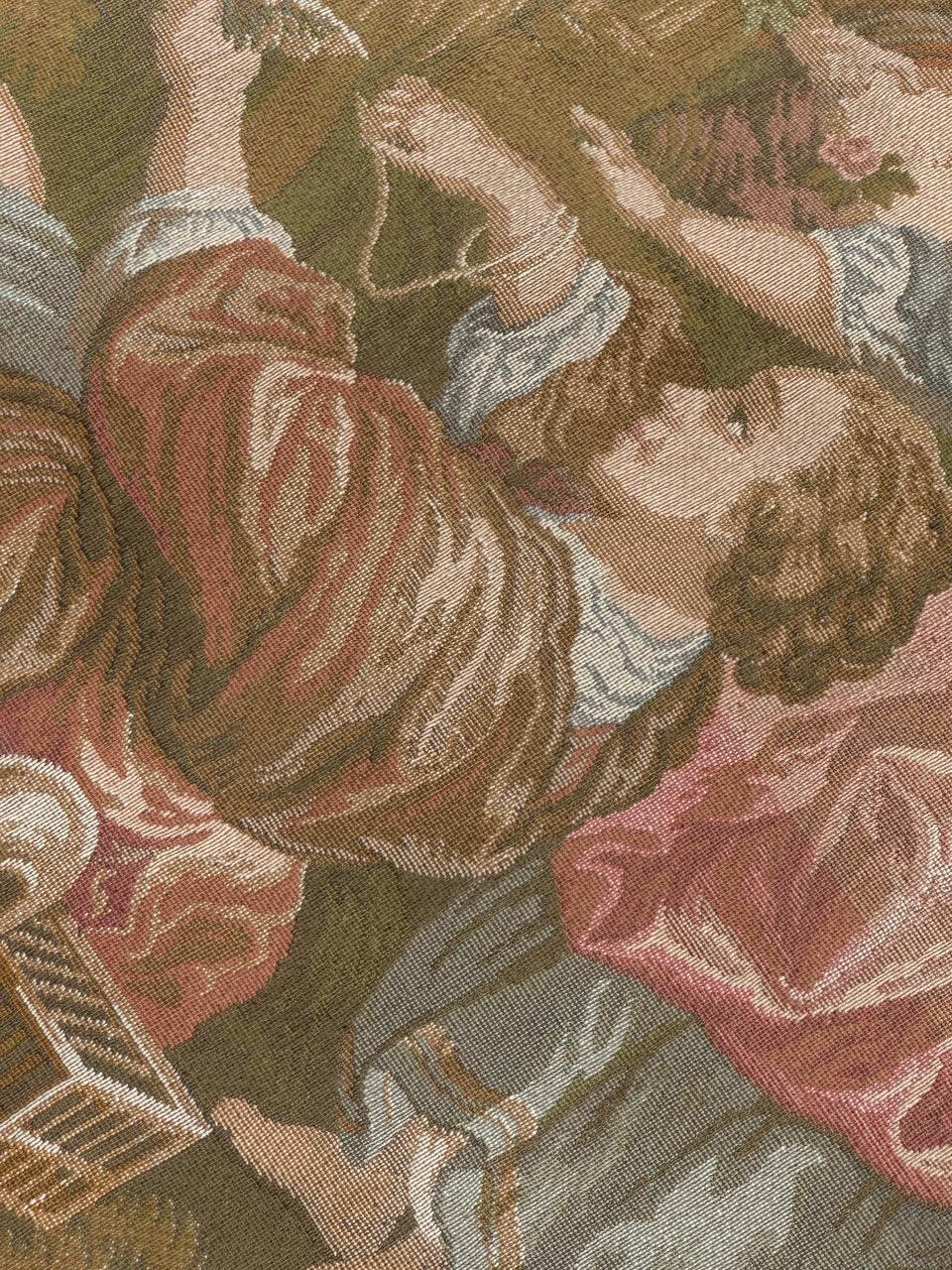 Hübscher französischer Jacquard-Wandteppich im Vintage-Stil 