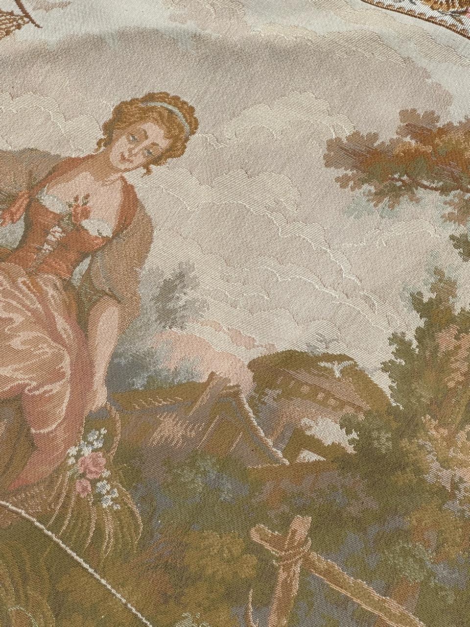 Hübscher französischer Jacquard-Wandteppich im Vintage-Stil 