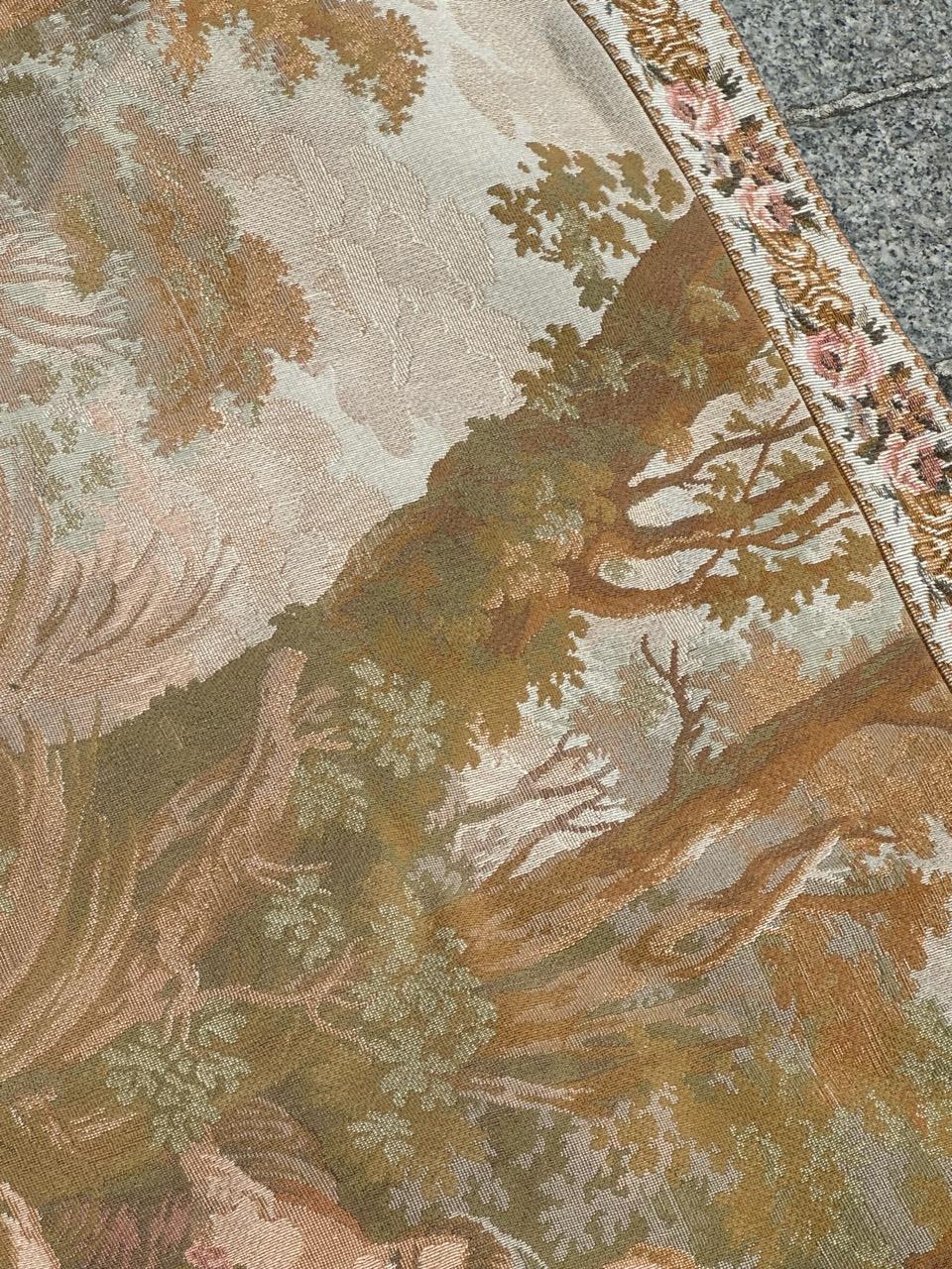 Hübscher französischer Jacquard-Wandteppich im Vintage-Stil 