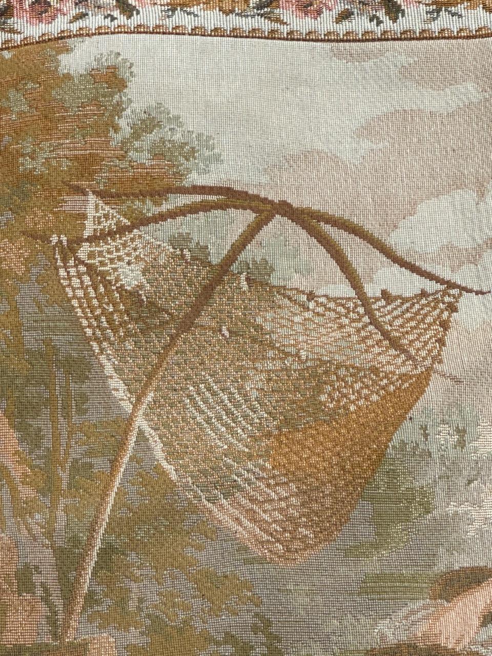 Hübscher französischer Jacquard-Wandteppich im Vintage-Stil 