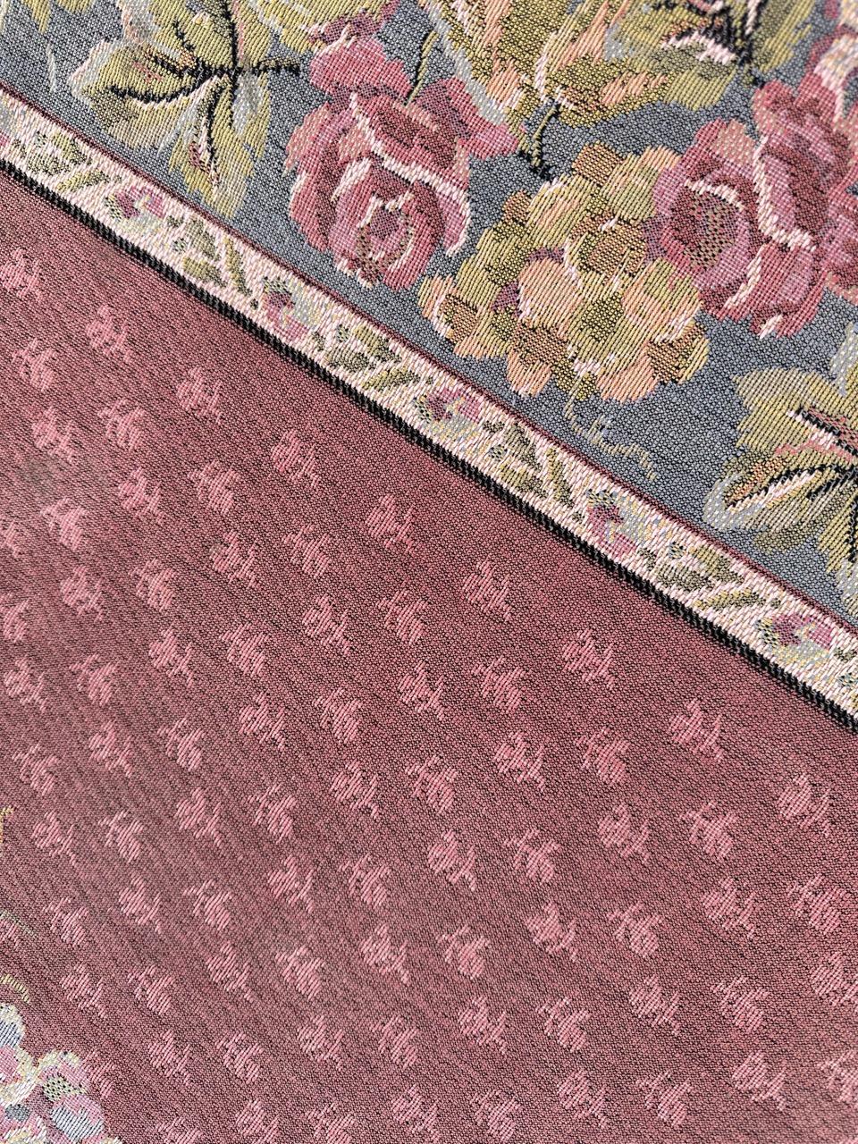 Bonito tapiz jacquard francés vintage, mantel en venta 3