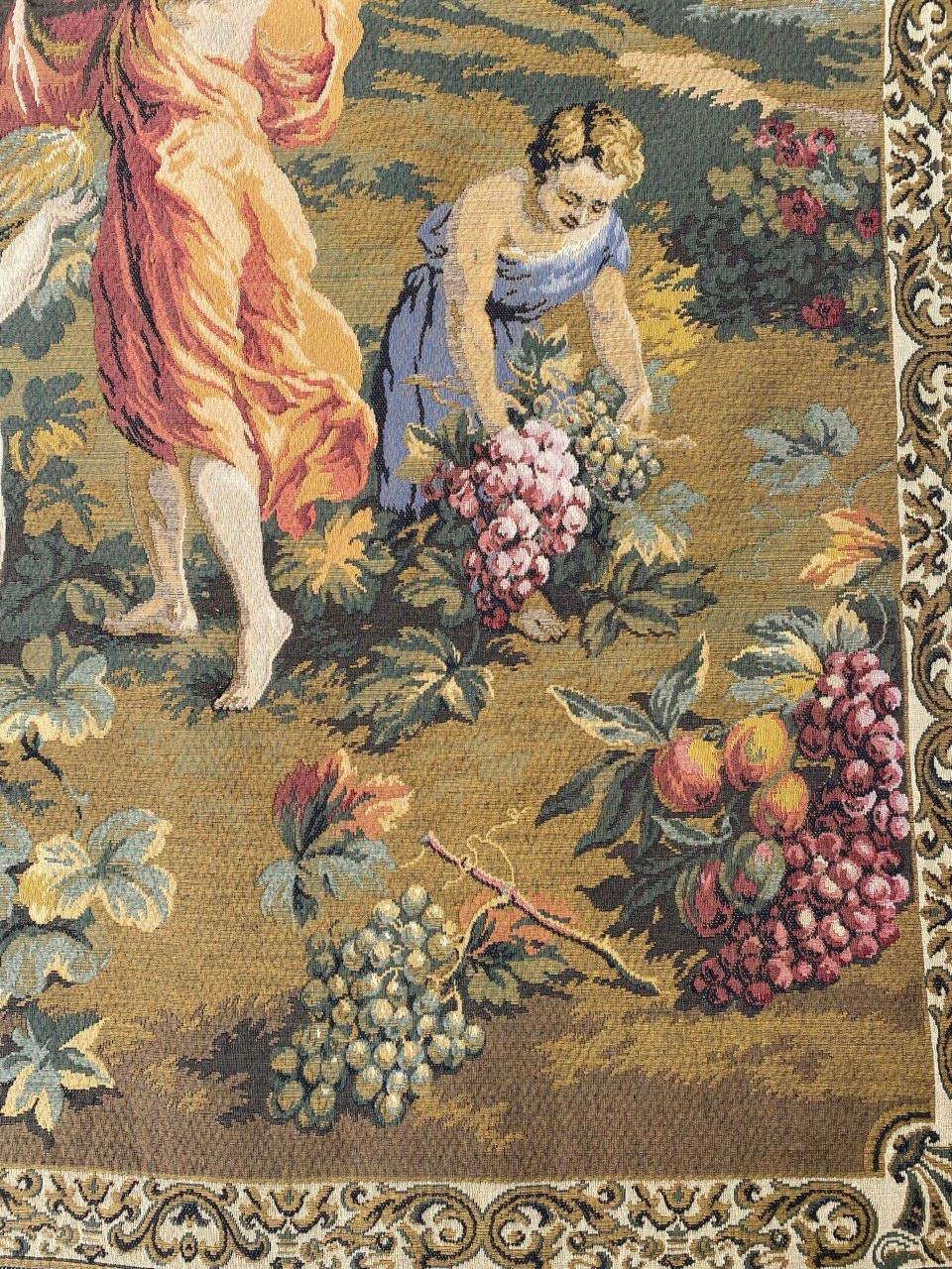 Bobyrug’s Pretty Vintage French Jaquar Tapestry For Sale 4
