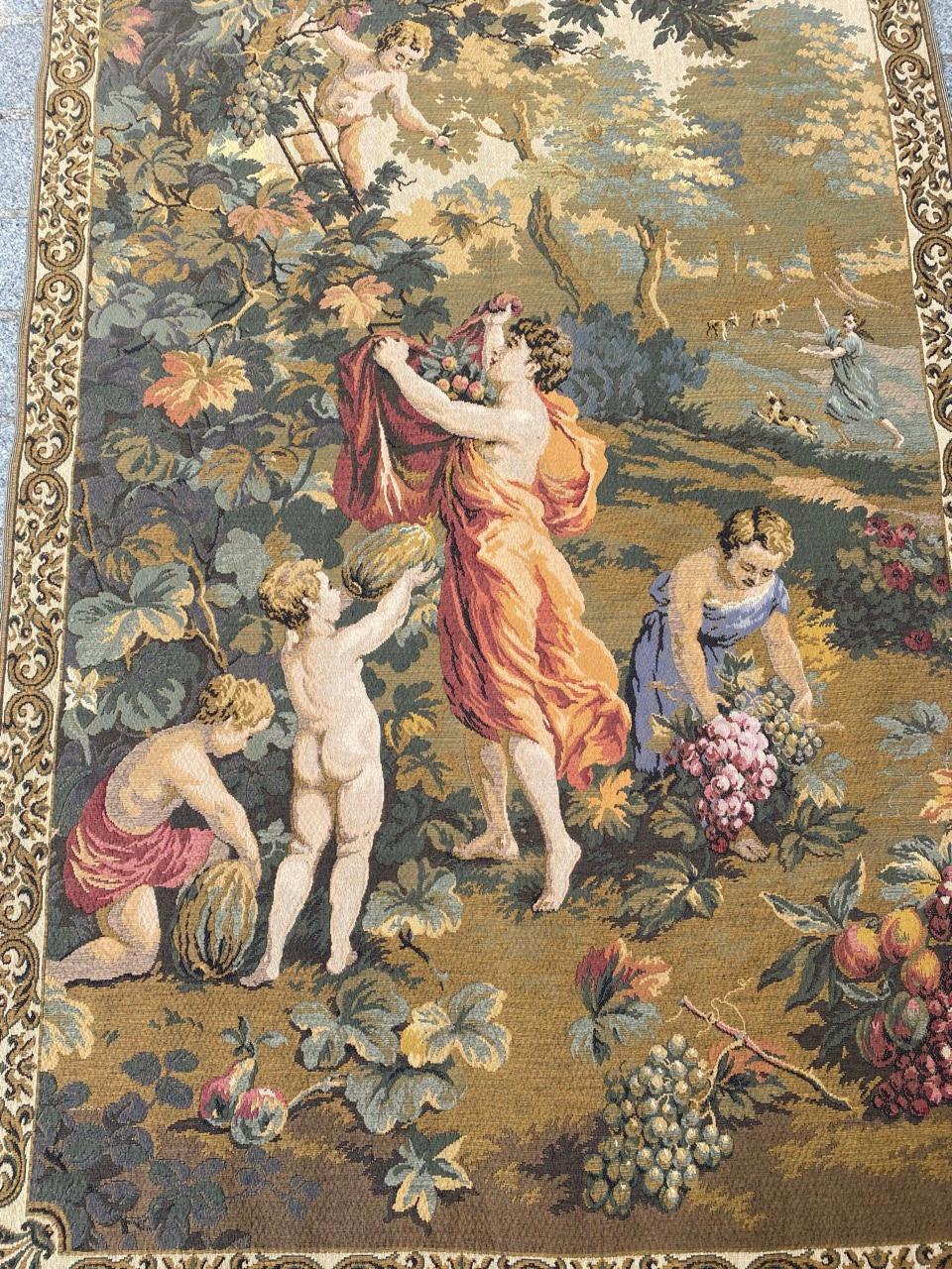 Bobyrug’s Pretty Vintage French Jaquar Tapestry For Sale 5