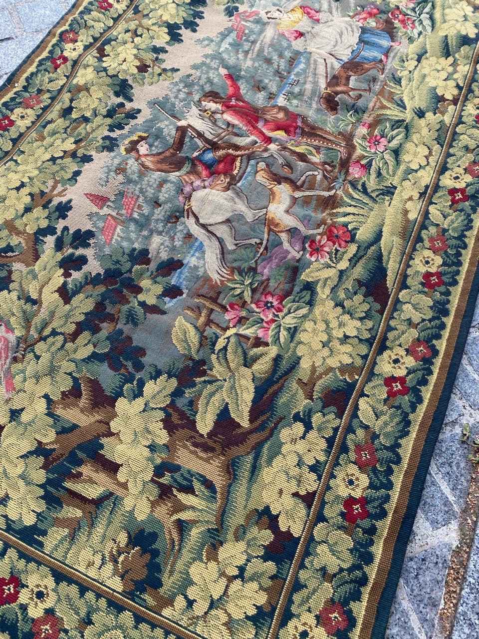 Bobyrug’s Pretty Vintage French Jaquar Tapestry For Sale 6