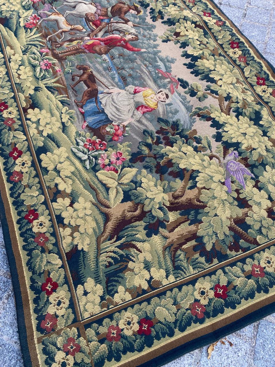 Bobyrug’s Pretty Vintage French Jaquar Tapestry For Sale 7