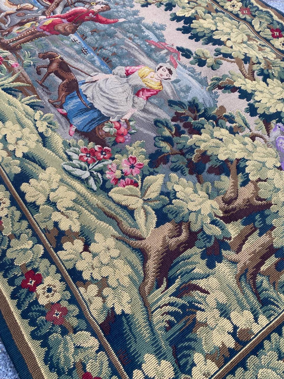 Bobyrug’s Pretty Vintage French Jaquar Tapestry For Sale 8