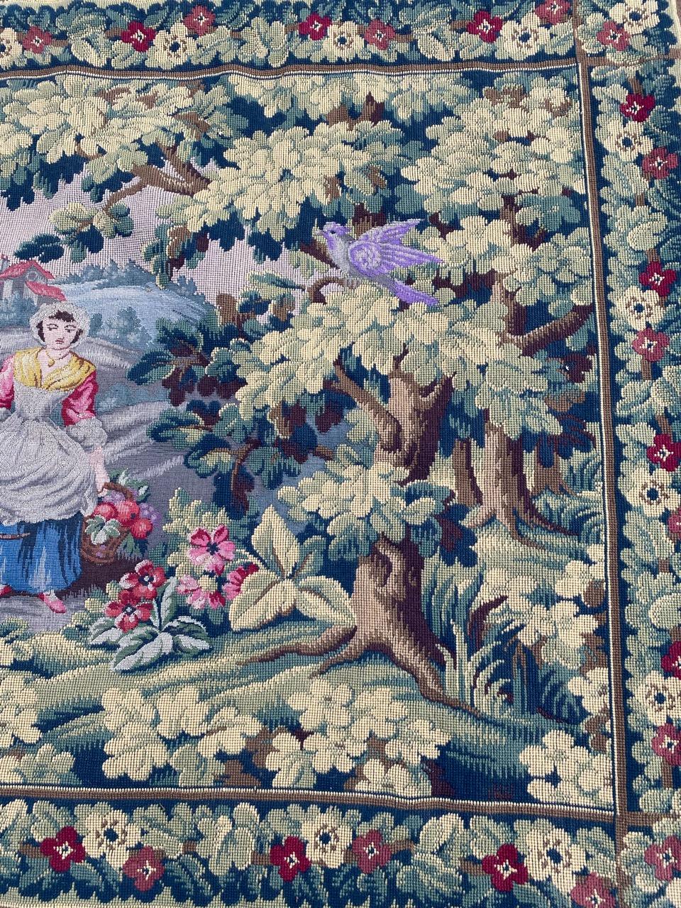 Bobyrug’s Pretty Vintage French Jaquar Tapestry For Sale 9