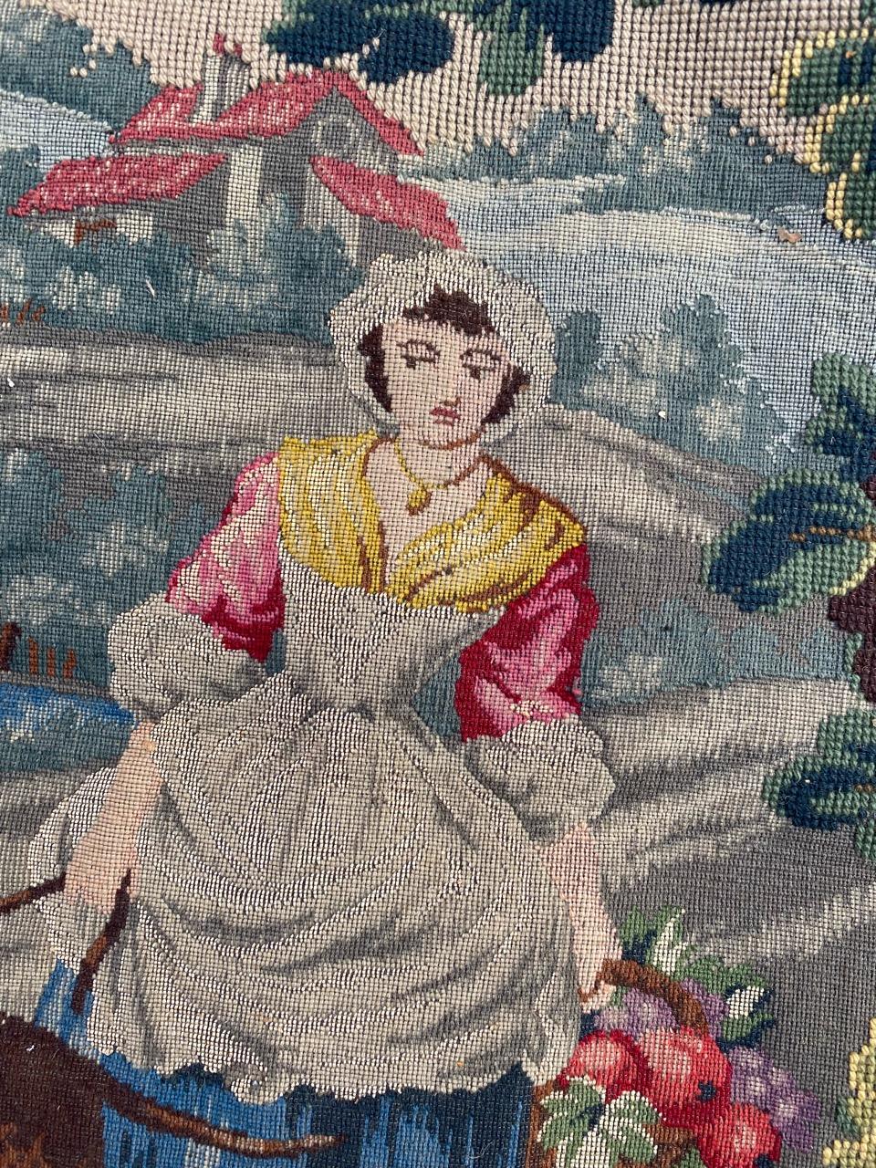 Aubusson Bobyrug’s Pretty Vintage French Jaquar Tapestry For Sale