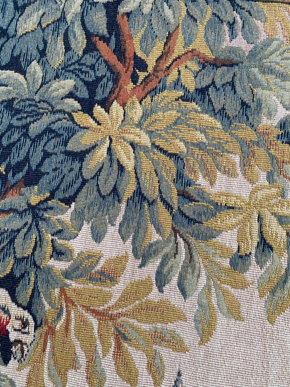 Wool Pretty Vintage French Jaquar Tapestry