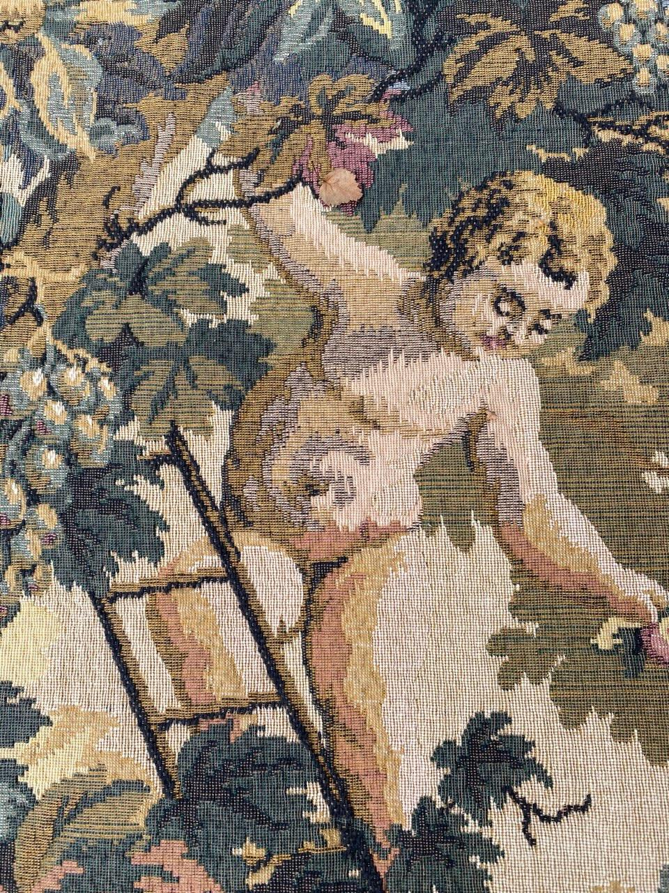 Bobyrug’s Pretty Vintage French Jaquar Tapestry For Sale 1