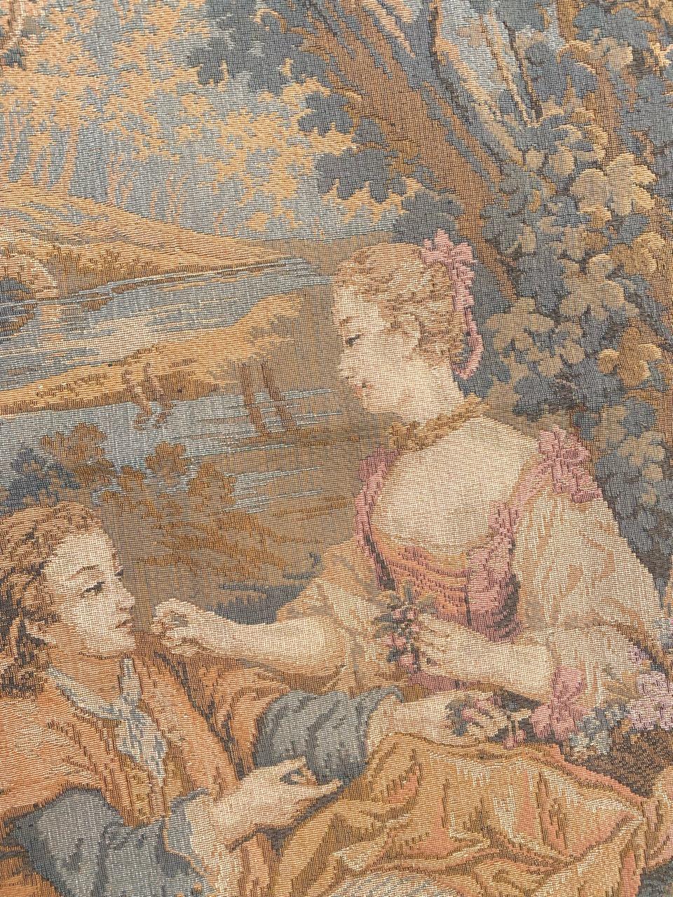 Bobyrugs hübscher französischer Jaquar-Wandteppich im Vintage-Stil (Wolle) im Angebot