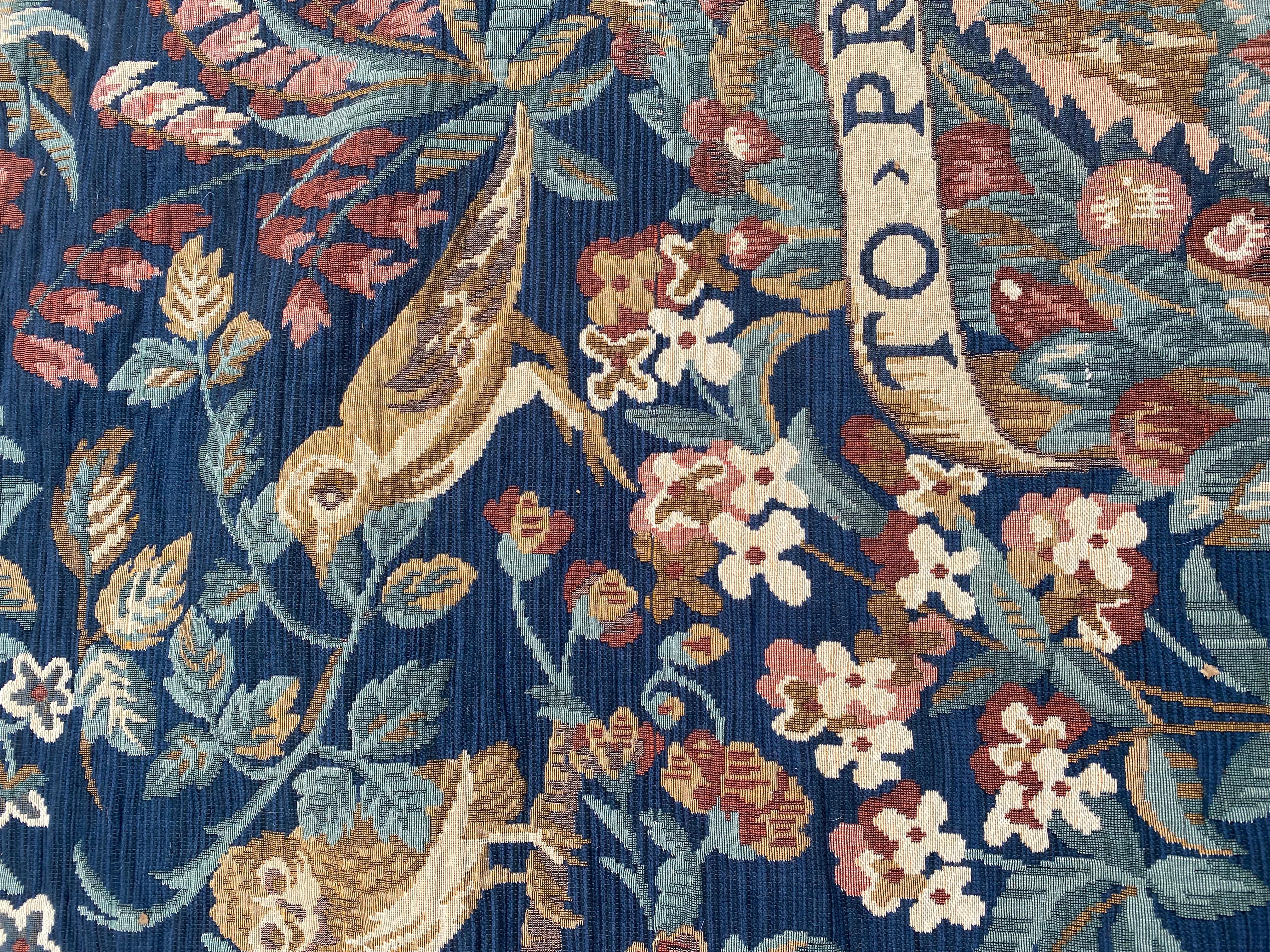 Bobyrug’s Pretty Vintage French Jaquar Tapestry For Sale 2