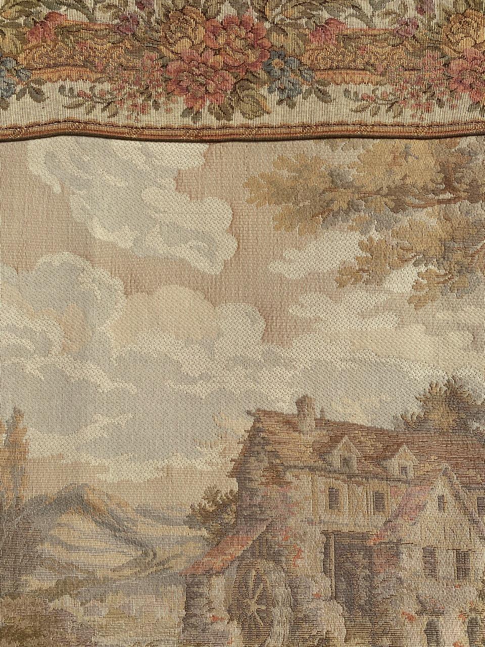 Bobyrugs hübscher französischer Jaquar-Wandteppich im Vintage-Stil im Angebot 1