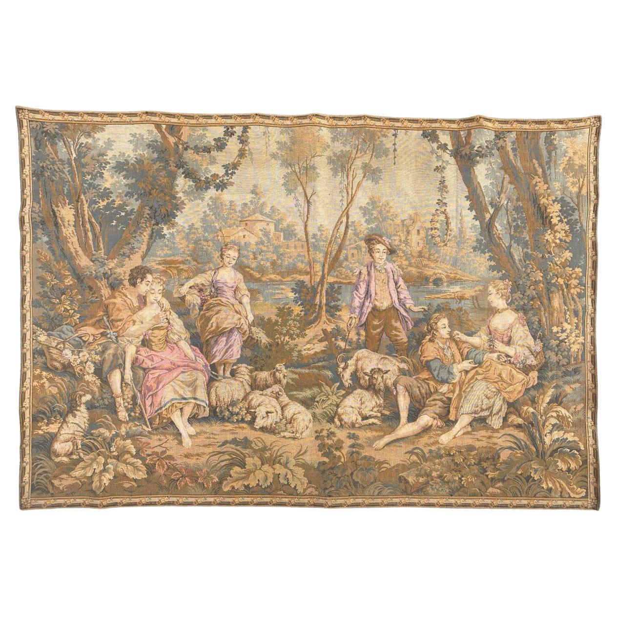 La jolie tapisserie Vintage French Jaquar de Bobyrug en vente