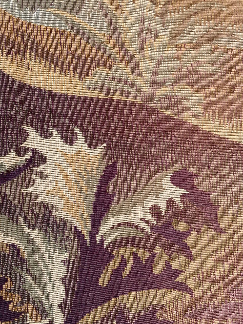 Wool Pretty Vintage French Jaquar Tapestry Panel