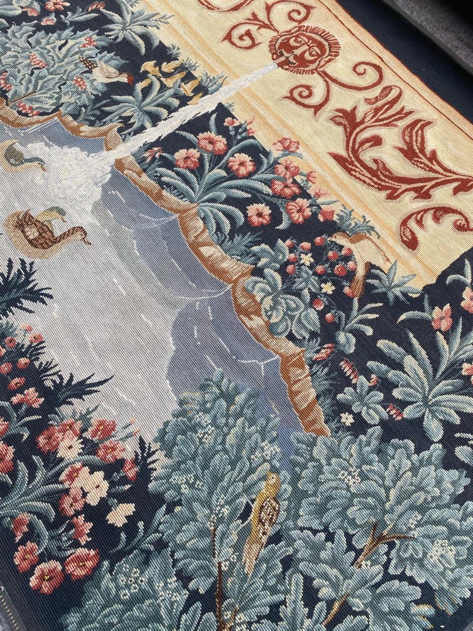 Bobyrug's Pretty Vintage Französisch Needlepoint Wandteppich im Angebot 4