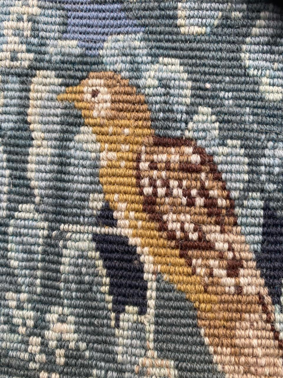 Bobyrug's Pretty Vintage Französisch Needlepoint Wandteppich im Angebot 7