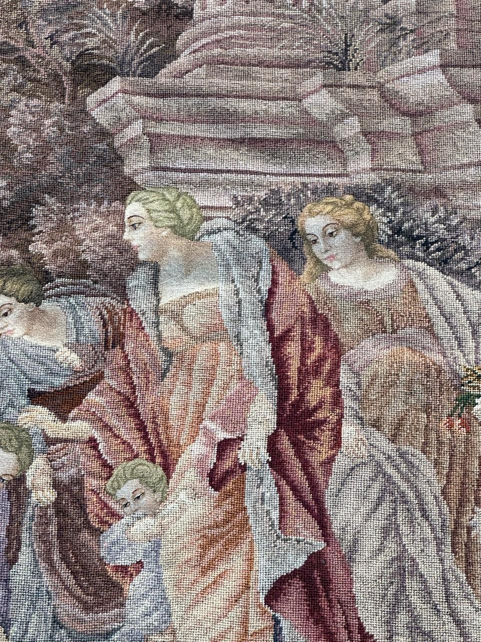 Hübscher französischer Wandteppich im Vintage-Stil, 