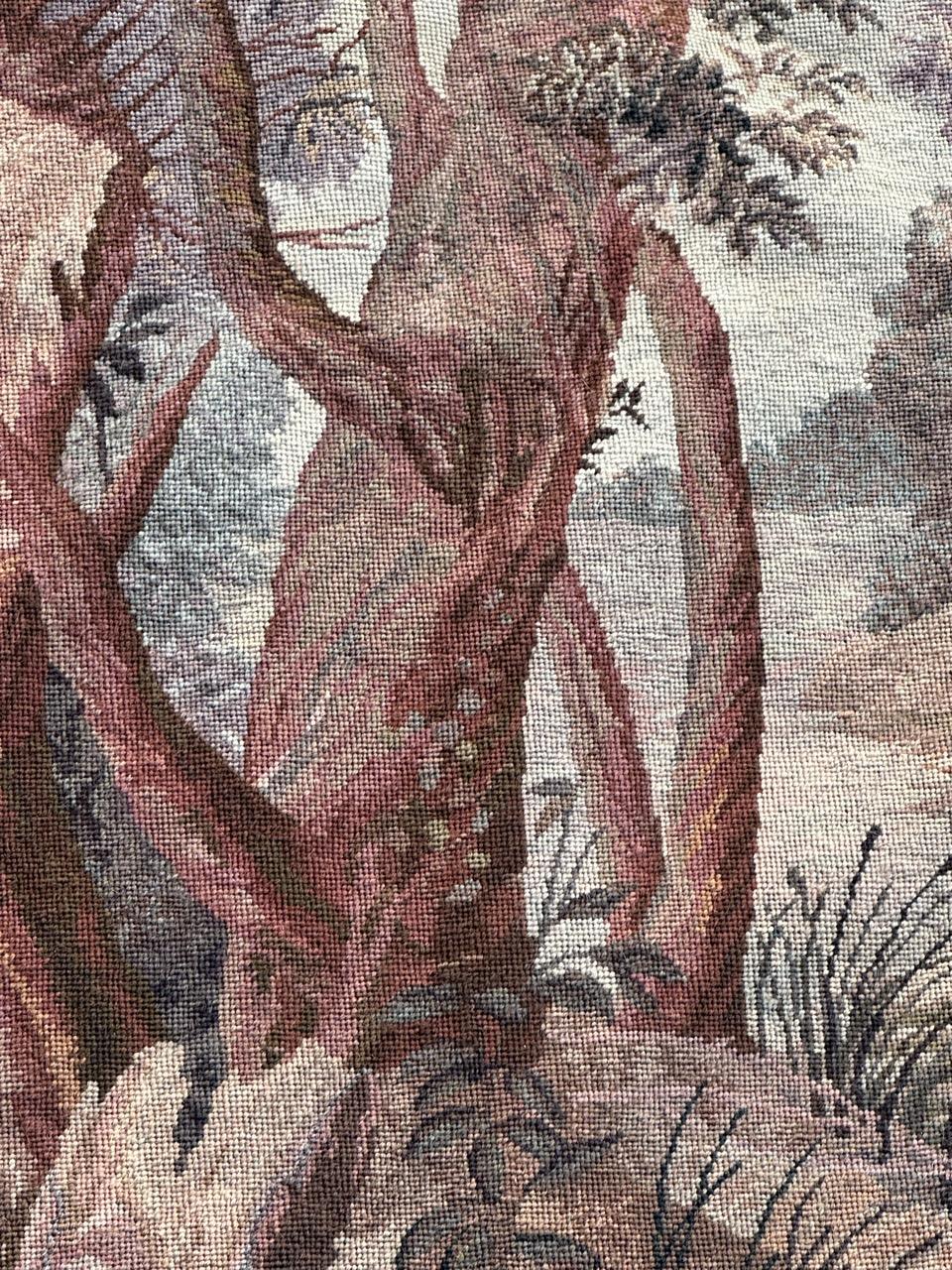 Hübscher französischer Wandteppich im Vintage-Stil, 