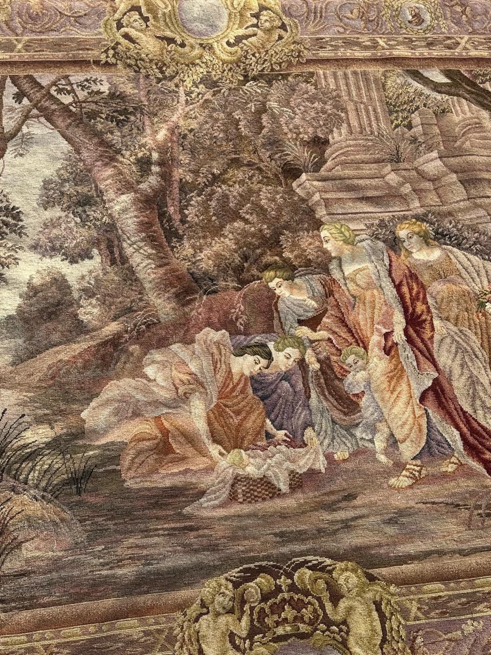 Hübscher französischer Wandteppich im Vintage-Stil, 