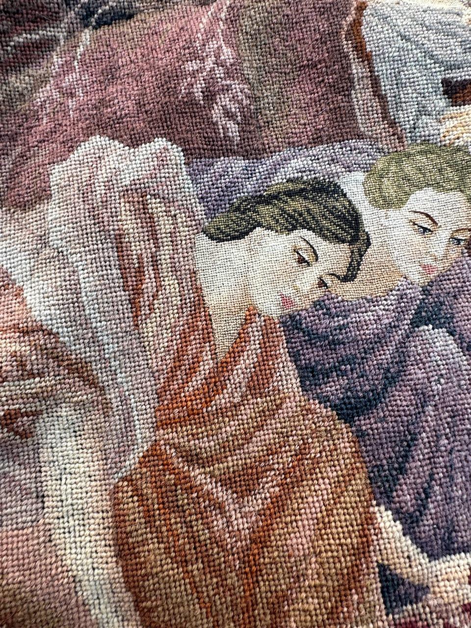 Hübscher französischer Wandteppich im Vintage-Stil, 