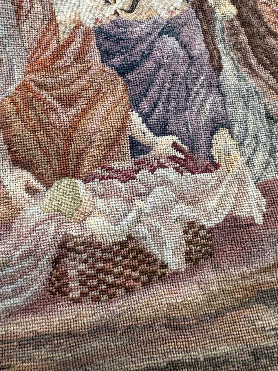Hübscher französischer Wandteppich im Vintage-Stil, 