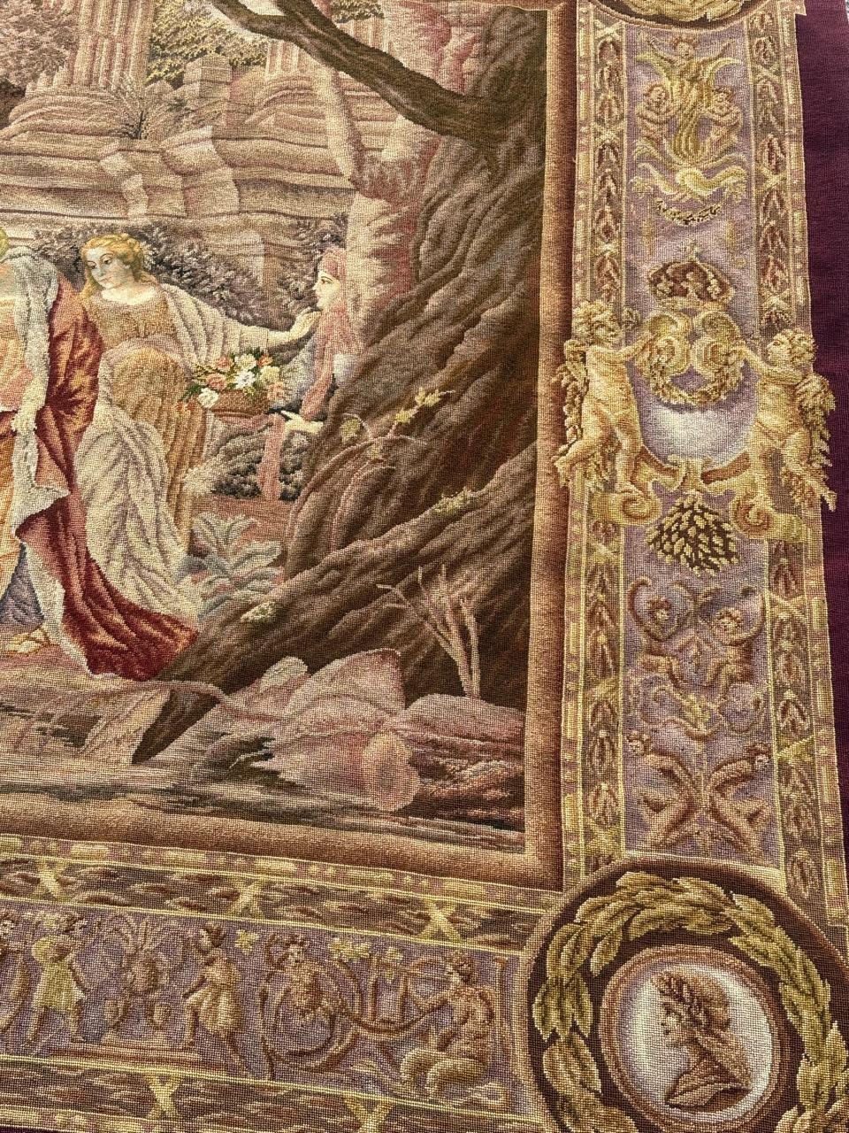 Hübscher französischer Wandteppich im Vintage-Stil, 