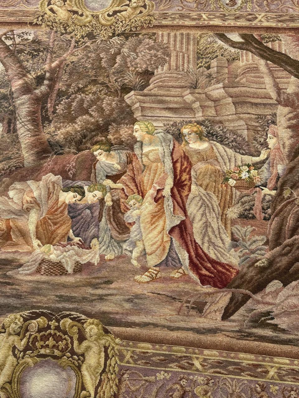 Hübscher französischer Wandteppich im Vintage-Stil, 