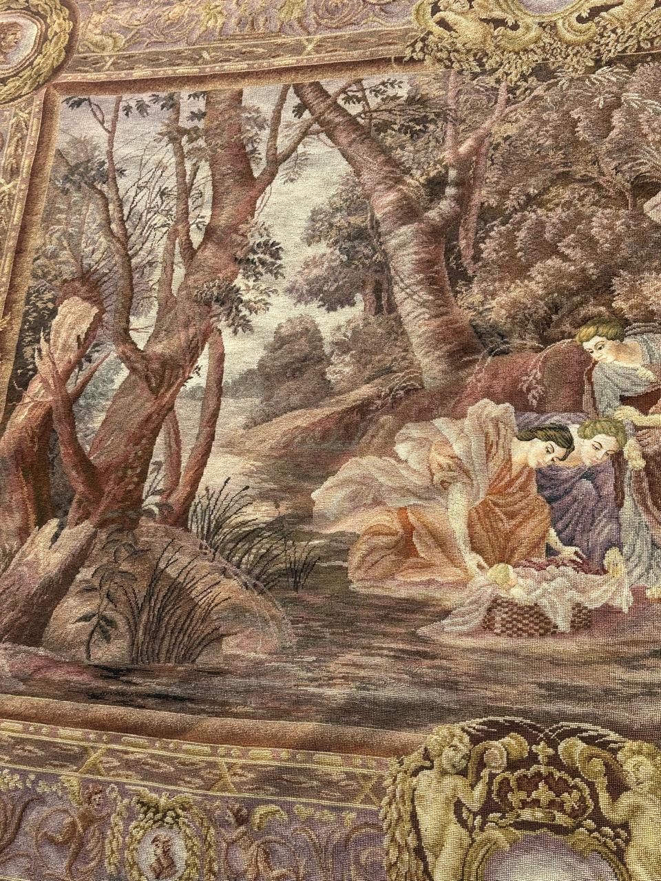 Hübscher französischer Wandteppich im Vintage-Stil, 
