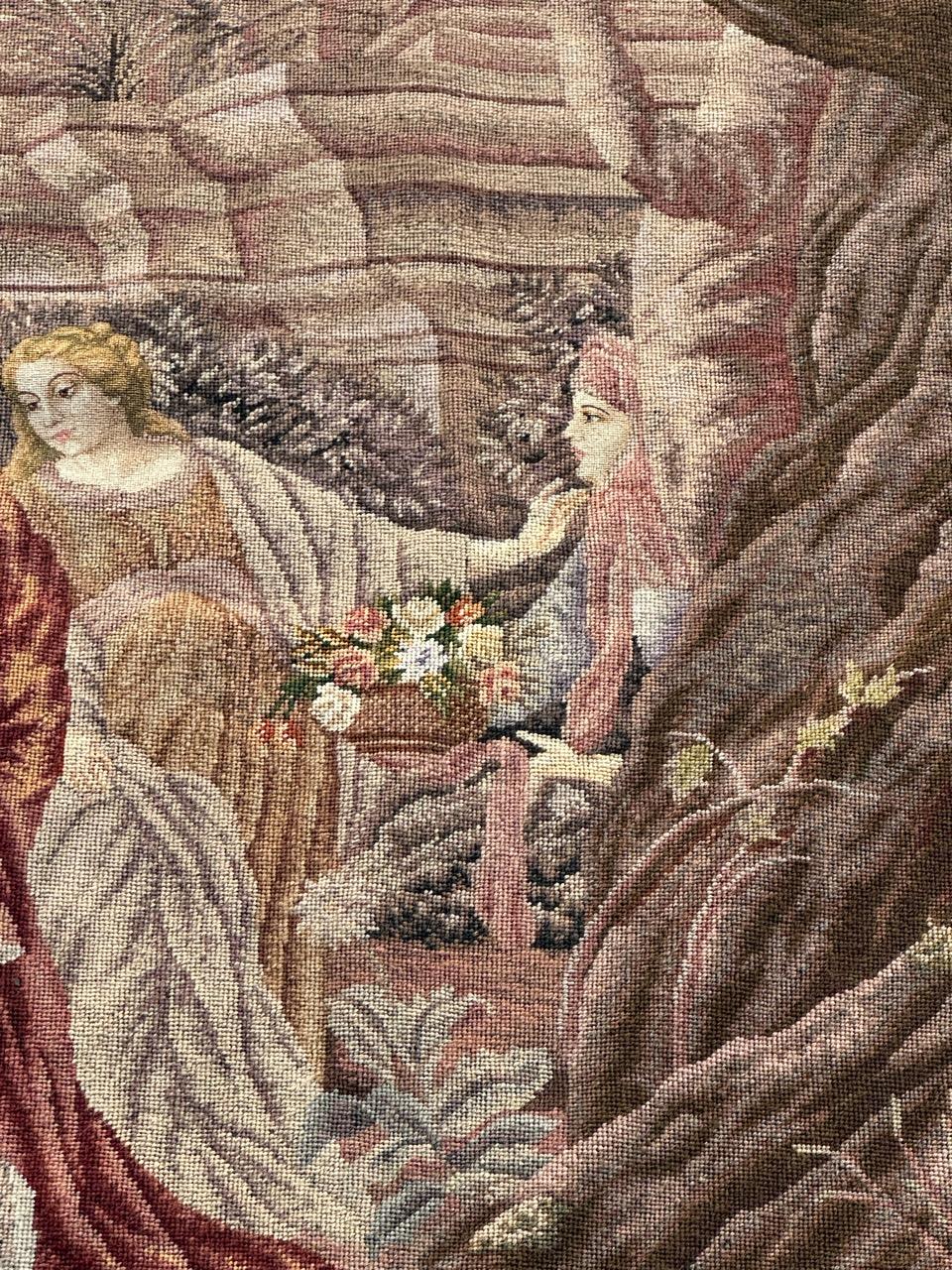 Hübscher französischer Wandteppich im Vintage-Stil, 