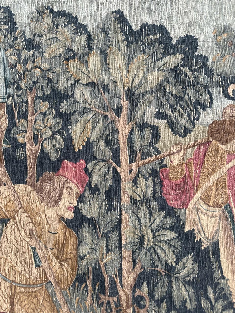 Hübsche Vintage Französisch Bildschirm gedruckt mittelalterlichen Design Wandteppich 