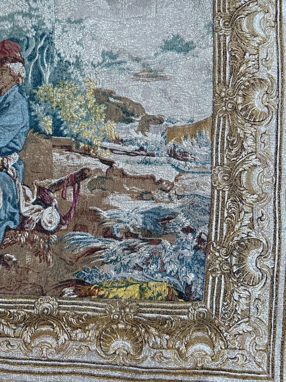 Hübscher französischer Siebdruck-Wandteppich 